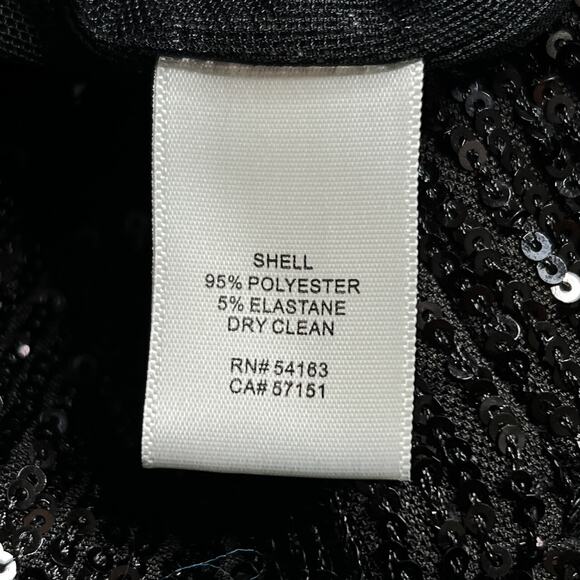 Eliza J Black Sequined Wide Leg Formal Pants High Rise Disco Whimsigoth Party - Picture 5 of 8